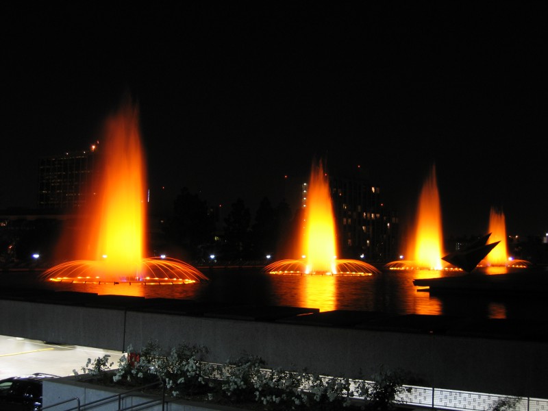 Fountain Lighting at the Music Hall