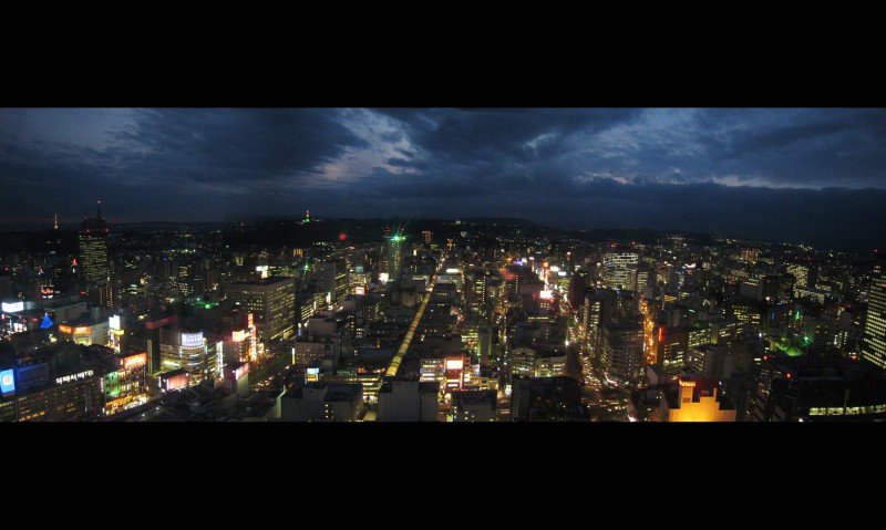 Panoramic View of Sendai from the AER Building