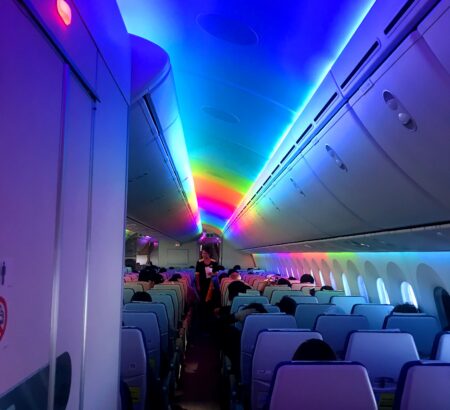 In-flight Rainbow Lighting